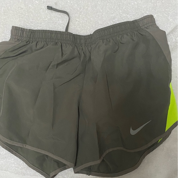 Nike green running shorts and adidas black striped shorts bundle - Picture 2 of 7